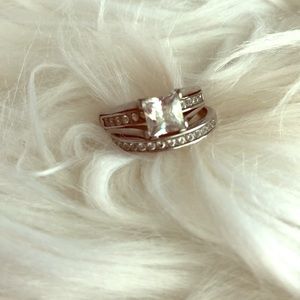 Cz princess wedding set
